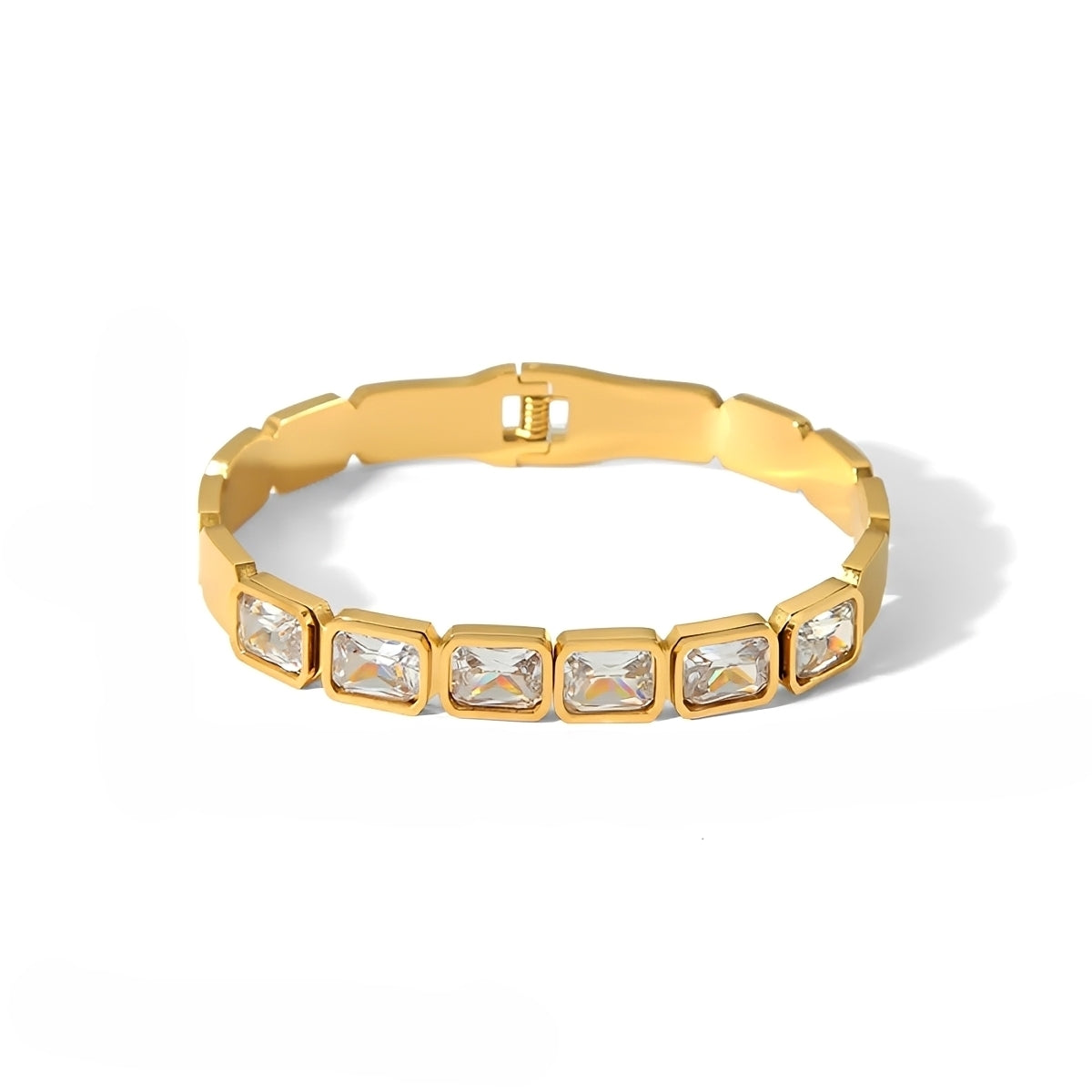 Janice – Pulsera Dorada con Zirconias Brillantes