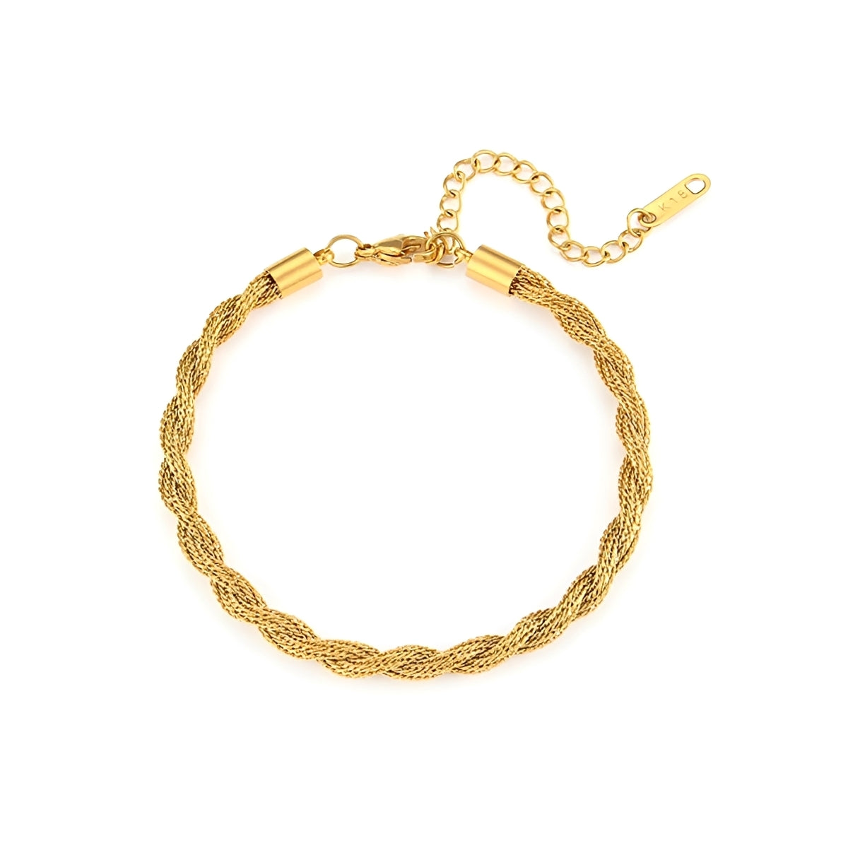 Alondra – Pulsera Cadena Cuerda Dorada Elegante