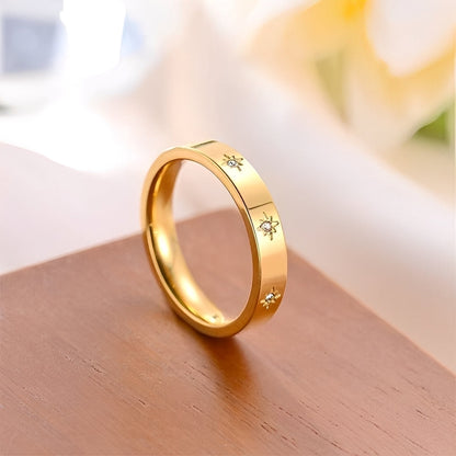 Nova – Anillo Dorado Estrellas Brillantes
