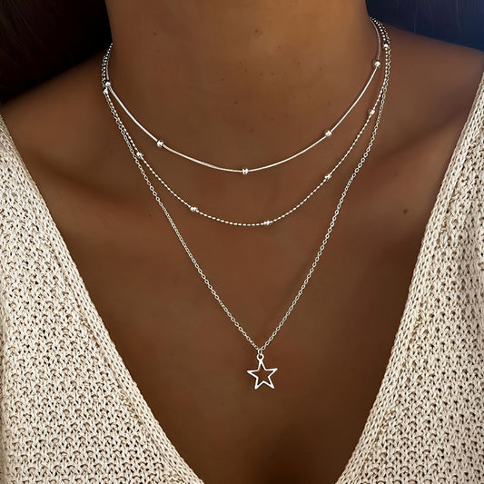 Elly – Collar Vintage de Plata con Estrella