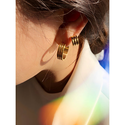 Zaria – Pendientes Triple Aro Hueco Elegantes