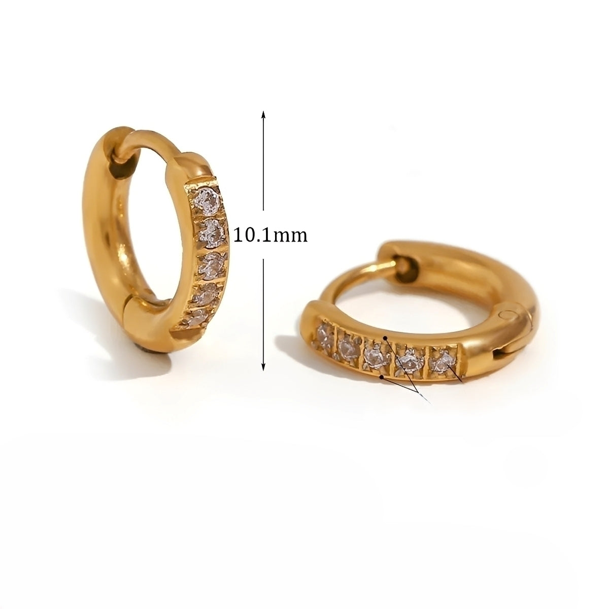 Verna – Pendientes Huggie Eternidad