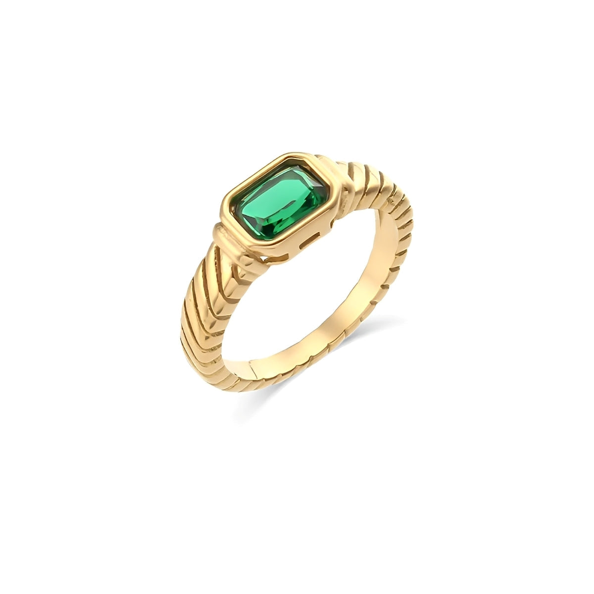 Zendy – Anillo Zirconio Acero Chic