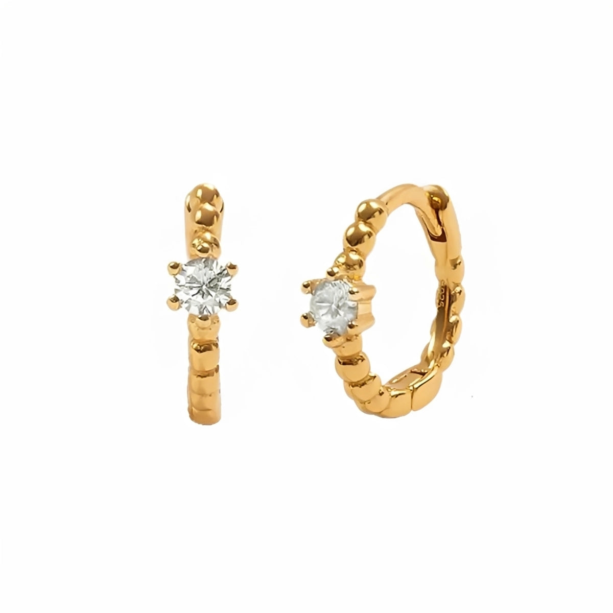 Valentina – Pendientes Redondos Strass Elegancia Simple