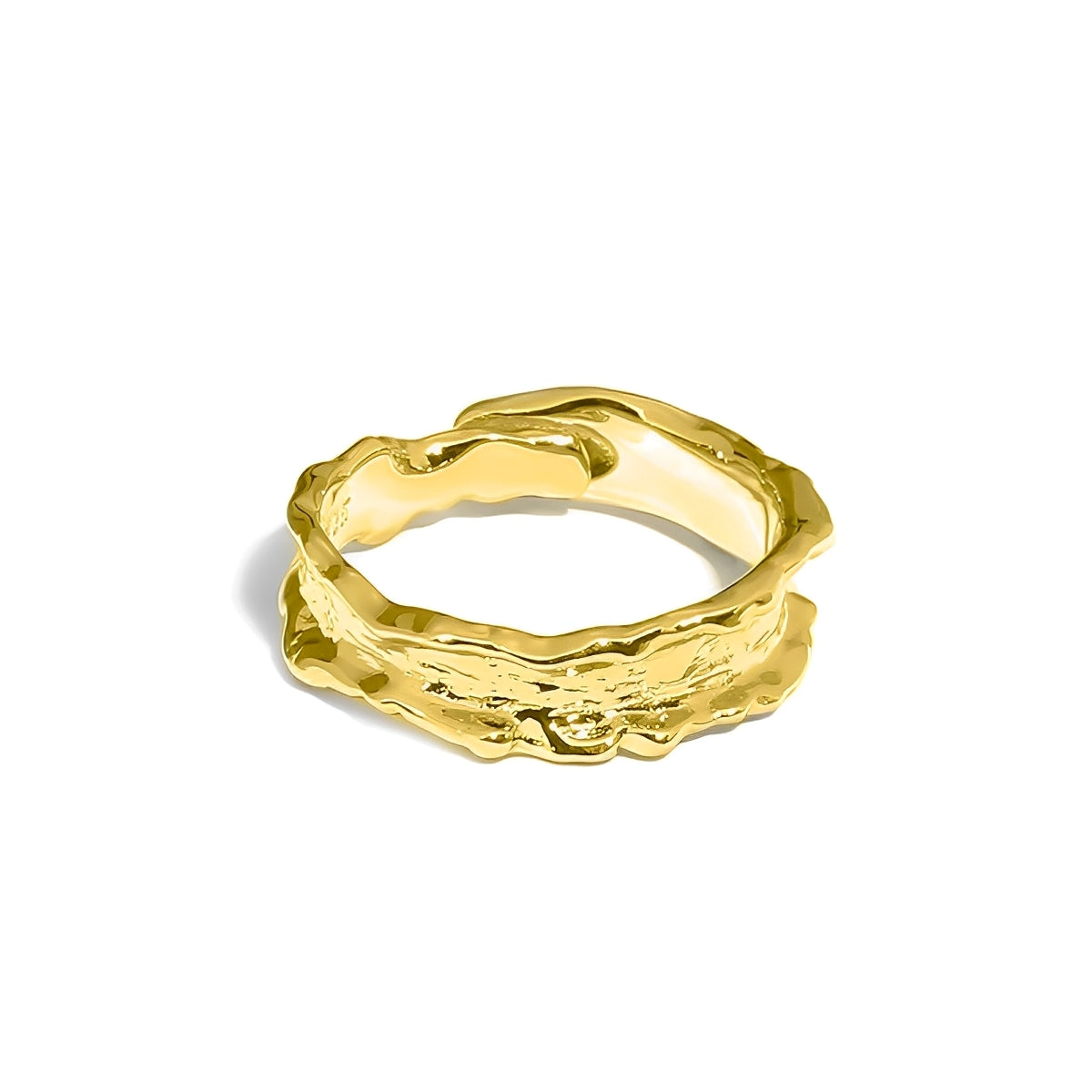 Sara – Anillo Vintage de Oro Forjado
