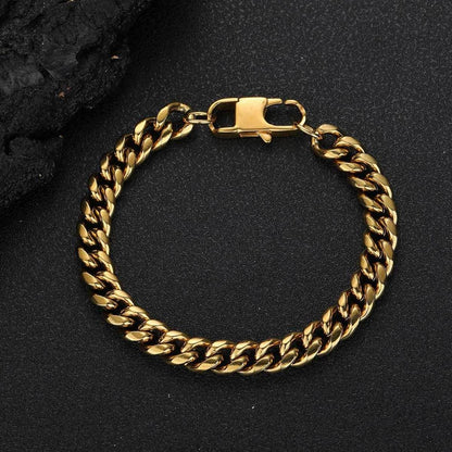 Mateo – Pulsera de Cadena Cubana Elegante