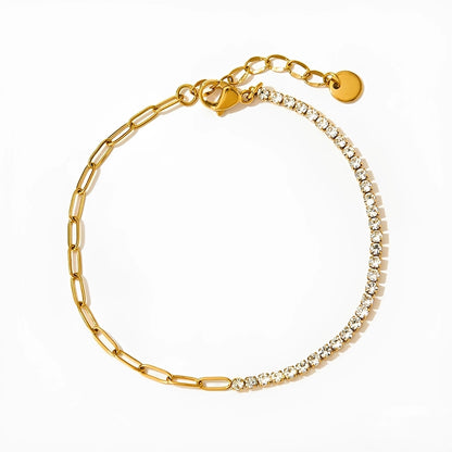 Yani – Pulsera de Zirconia en Acero Elegante