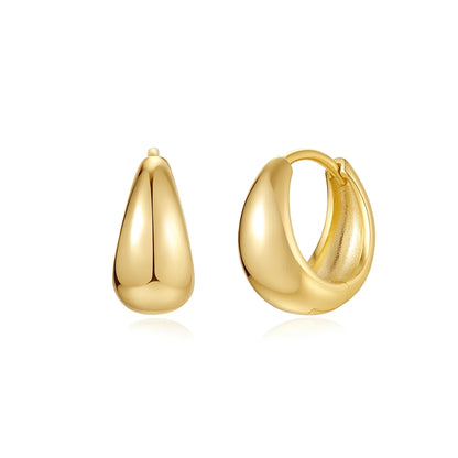 Gela – Pendientes Aro Chapados en Oro Elegantes