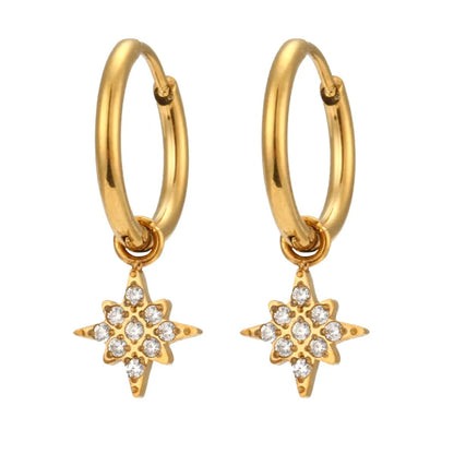 Eira – Pendientes Estrella con Brillo Elegante