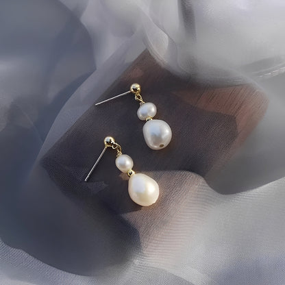 Dalia – Pendientes Vintage de Plata con Perlas