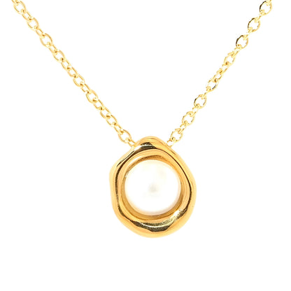 Zeph – Collar de Perlas de Agua Salada con Baño de Oro