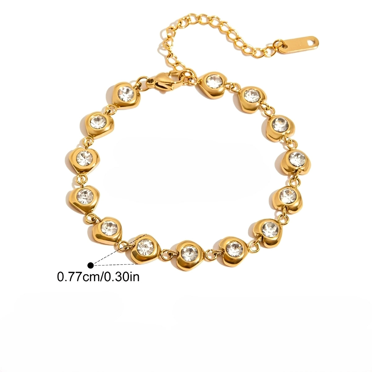 Thalia – Pulsera de Zircon con Elegancia Moderna