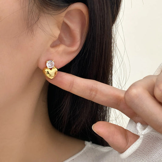 Asher – Pendientes Dorados Colgantes