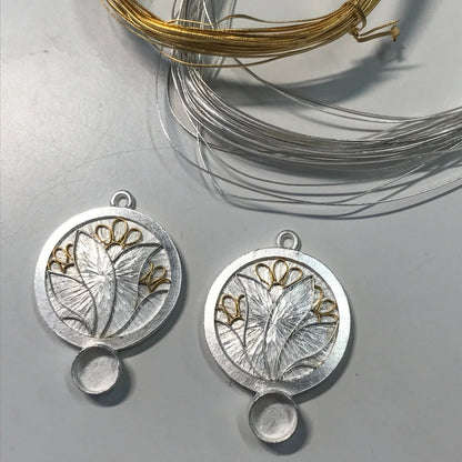 Lorna – Pendientes Boho con Cristales Morados en Plata de Ley