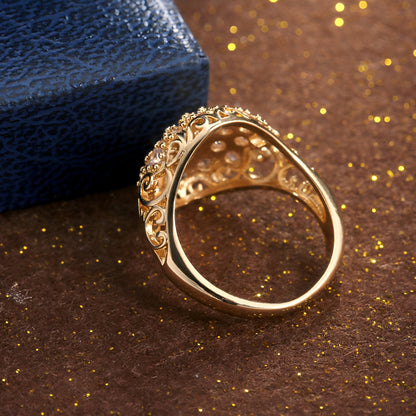Nessa – Anillo Vintage Redondeado en Dorado Brillante