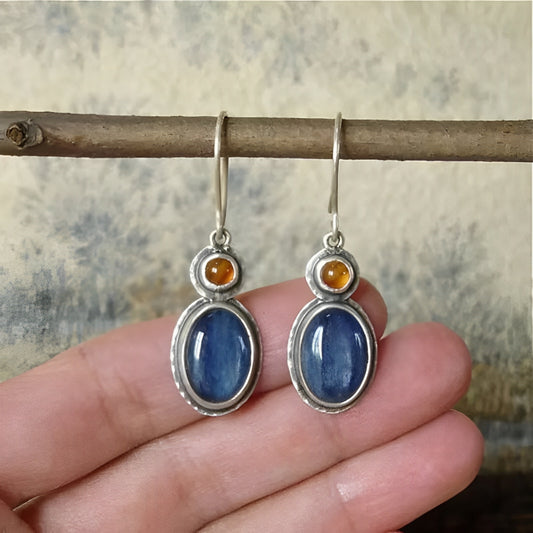 Gwen – Pendientes Vintage con Cristales Azules