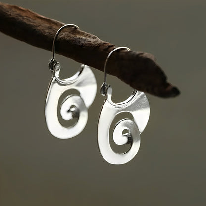 Elise – Pendientes Vintage Plata Diseño Irregular