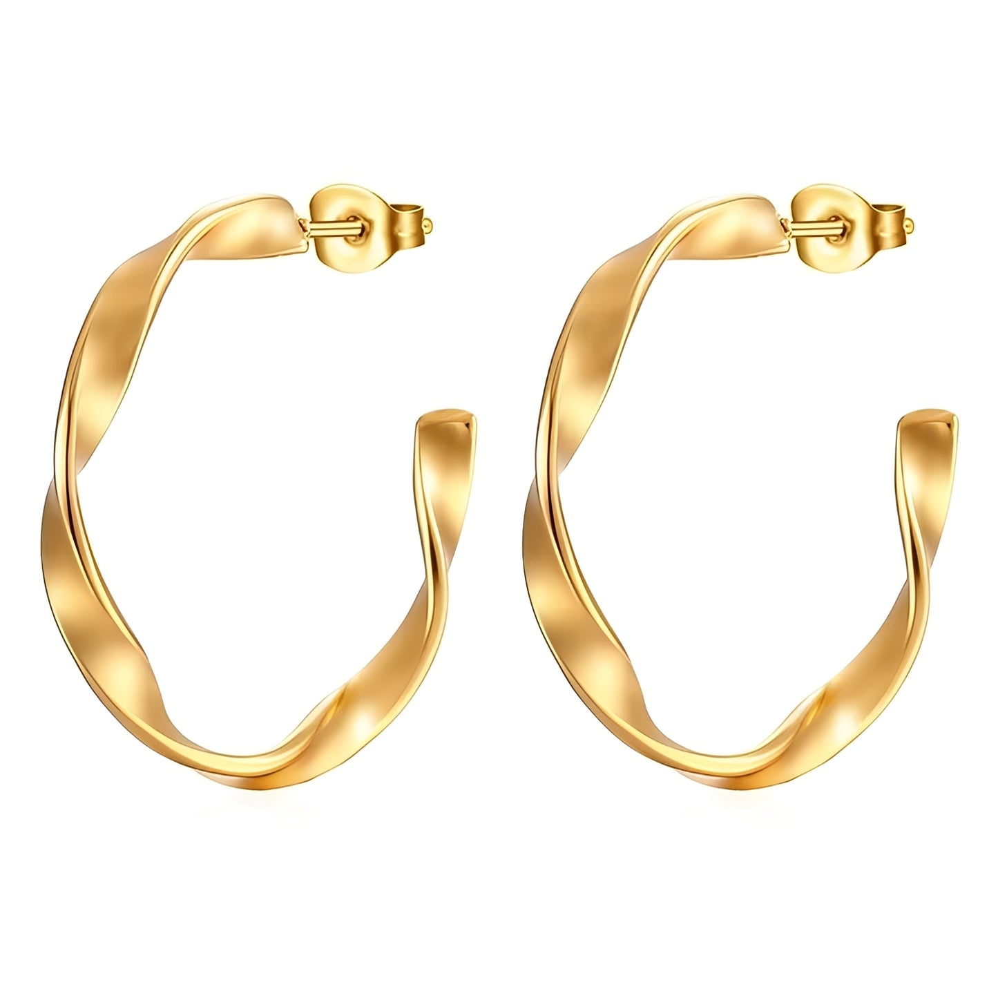 Selina – Pendientes C Retorcidos Elegantes