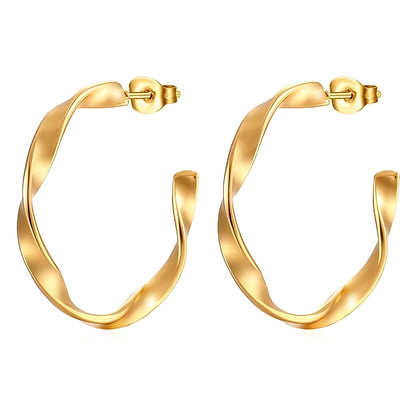 Selina – Pendientes C Retorcidos Elegantes