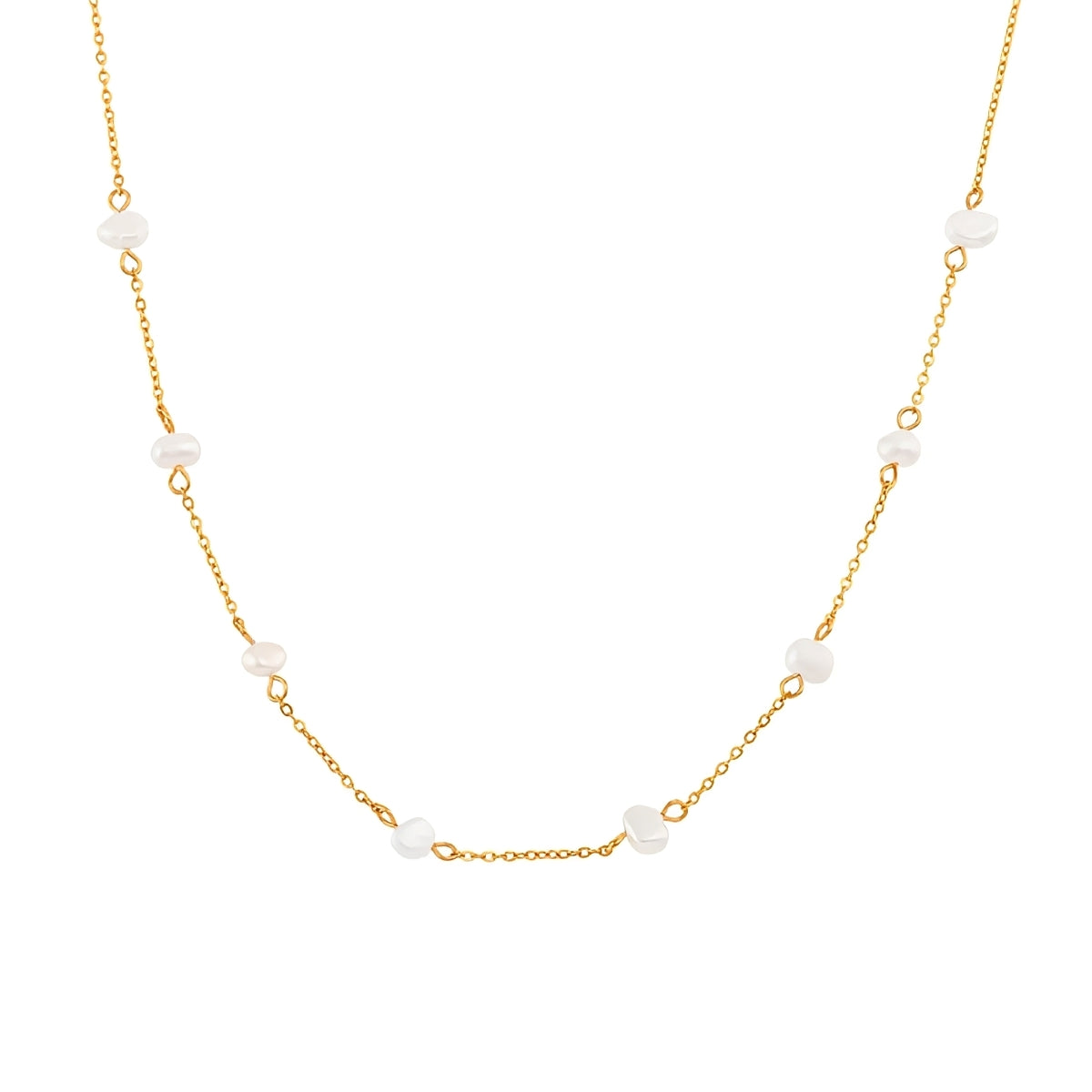 Sydney – Collar Dorado con Perlas Barrocas