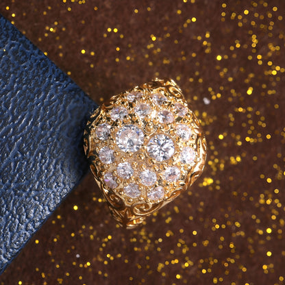 Nessa – Anillo Vintage Redondeado en Dorado Brillante