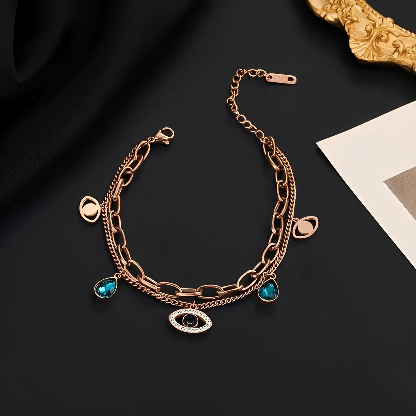 Cris – Pulsera Doble Capa Cadena Gruesa