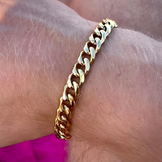 Dennis – Pulsera Cadena Cubana Elegante