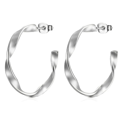 Selina – Pendientes C Retorcidos Elegantes