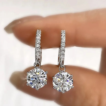 Celina – Pendientes Colgantes Moissanita Elegantes
