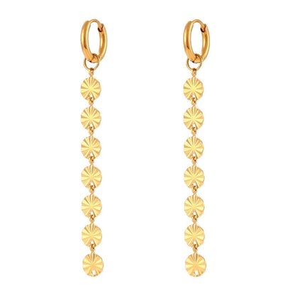 Lou – Pendientes Colgantes Dorados