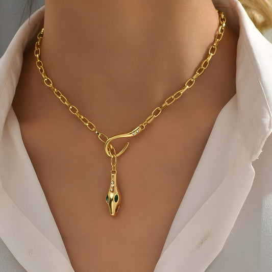 Celia – Collar Cadena Serpiente con Strass