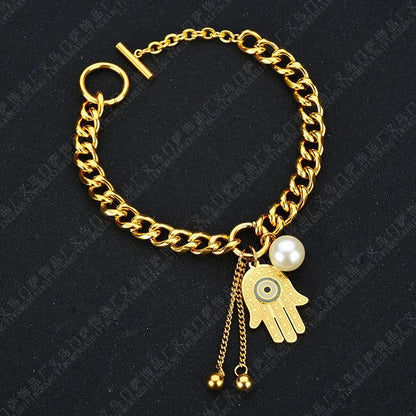 Sue – Pulsera Mano de Fátima con Cadena