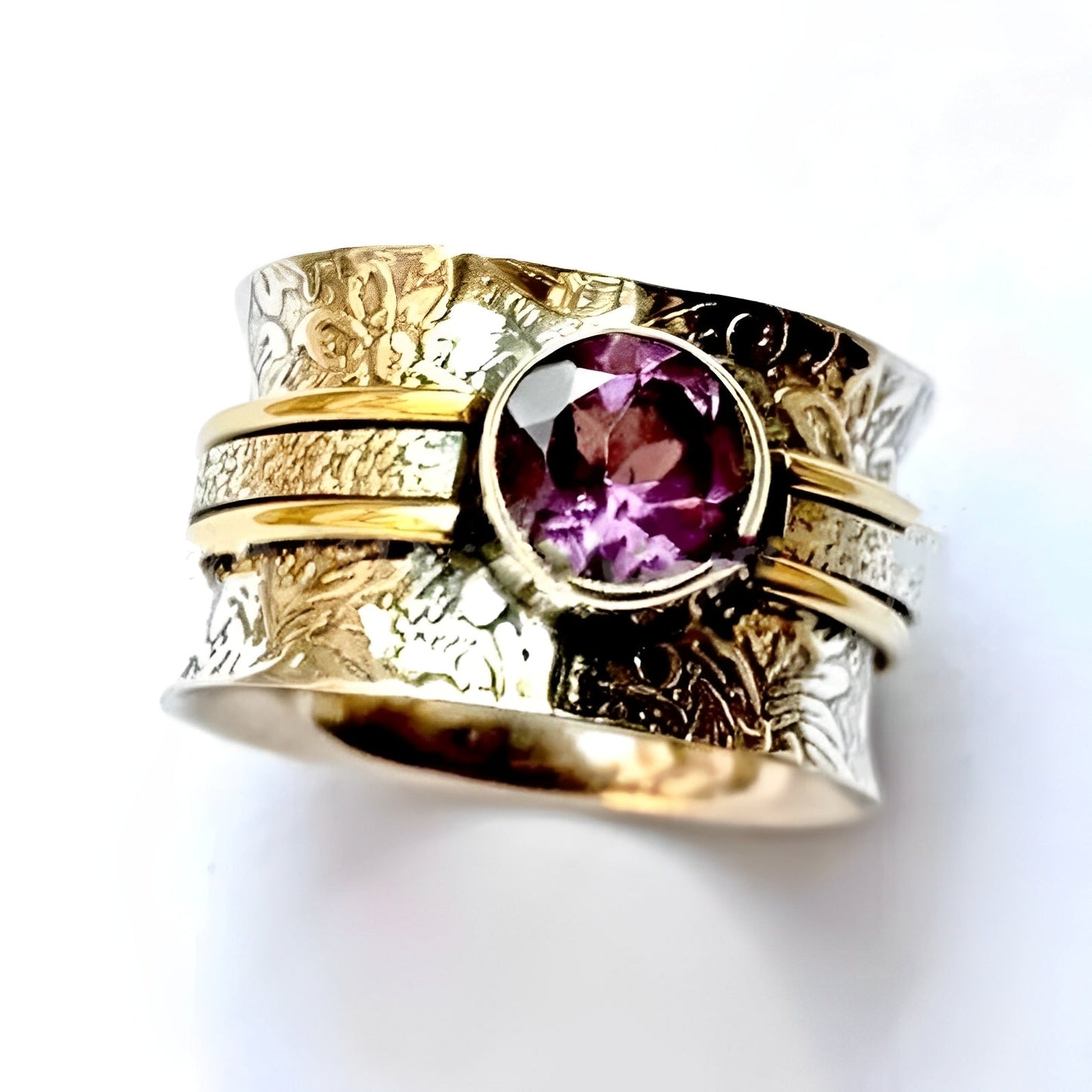 Elanya – Anillo Meditación Bohemio en Cristal