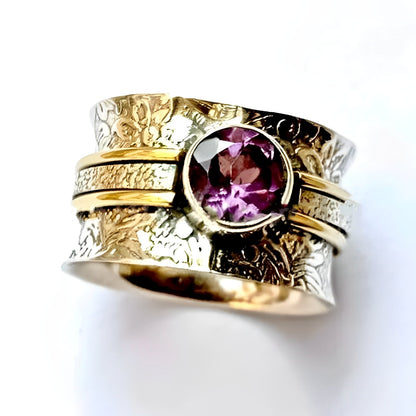 Elanya – Anillo Meditación Bohemio en Cristal