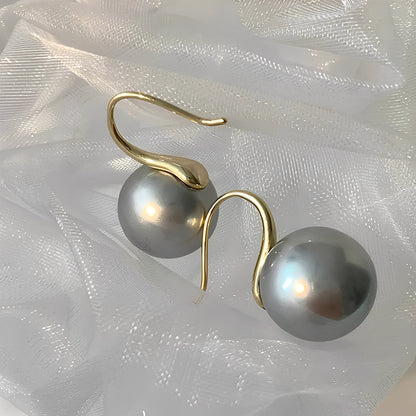 Amira – Pendientes de Oro & Perlas Negras