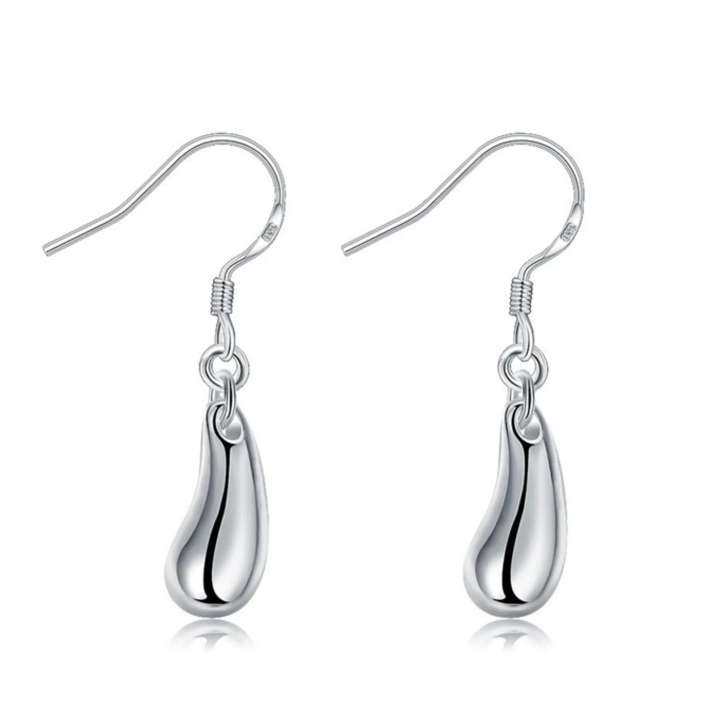Kelly – Pendientes Gota Plateada Elegantes