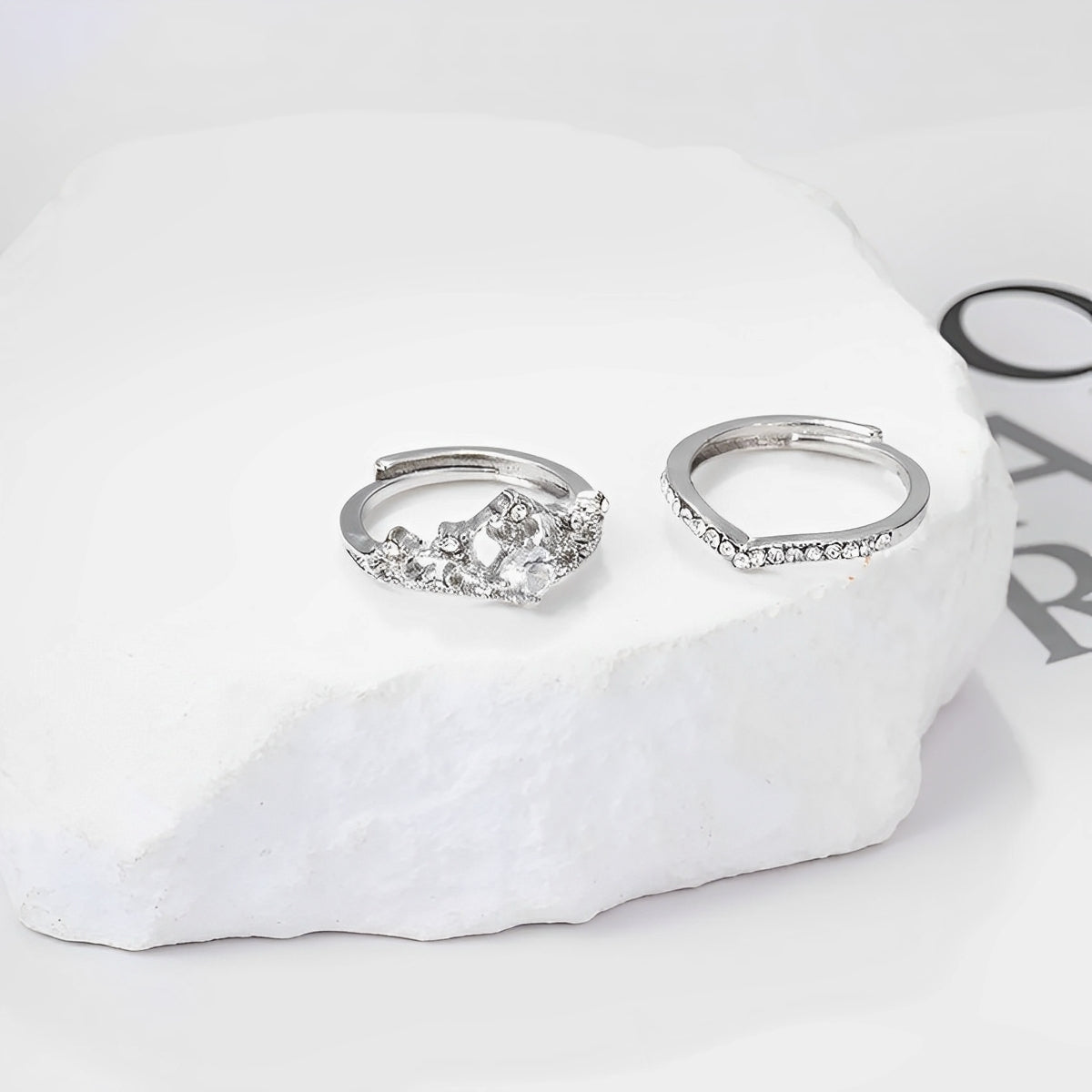 Reina – Set de Anillos de Plata con Diseño de Corona