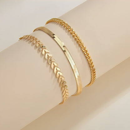 Odelia – Cadena de Tobillo Elegante en Oro