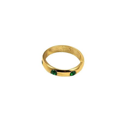 Clara – Anillo Cristales Esmeralda Elegante