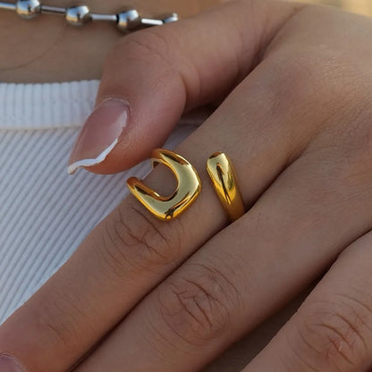 Lira – Anillo Irregular Hueco Estilo Retro