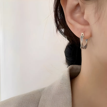 Dakota – Pendientes Vintage de Malla en Plata