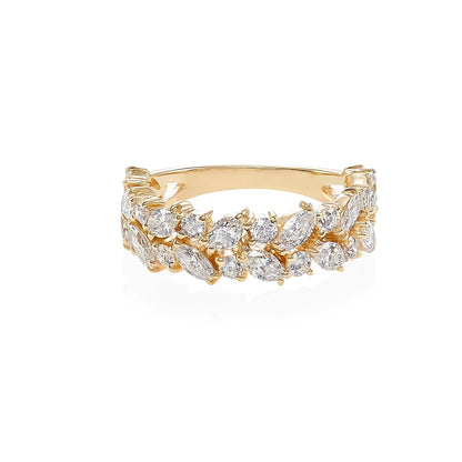 Aeliana – Anillo Vintage Dorado Brillante