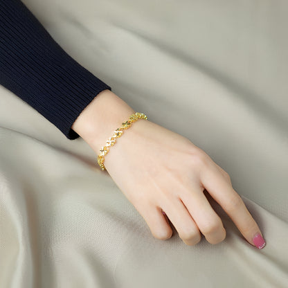 Margarita – Pulsera Vintage de Oro con Margaritas
