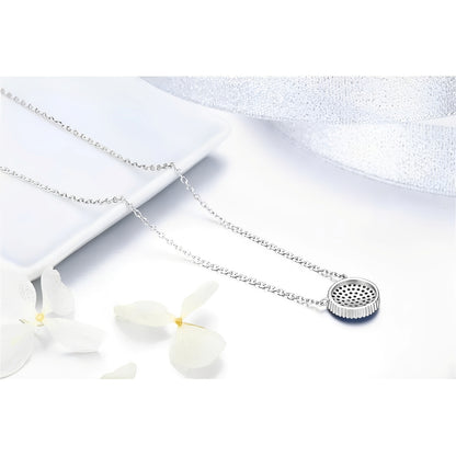 Daphne – Collar Ojo Protector Plateado Elegante