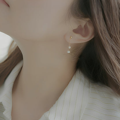 Alice – Pendientes Colgante Perla Romance