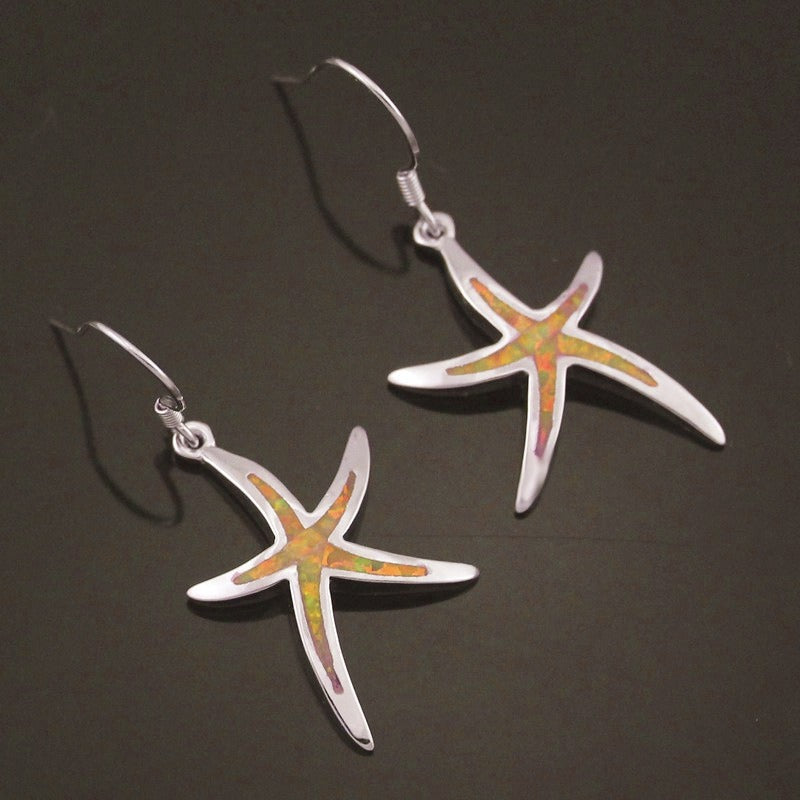 Nerina – Pendientes Estrella de Mar con Detalles Azules