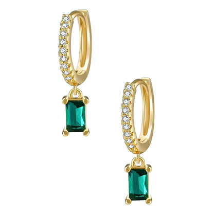 Amy – Pendientes Rectangulares Dorados