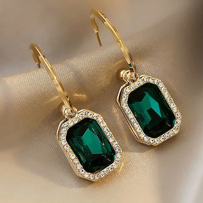 Rochelle – Pendientes Esmeralda Elegantes
