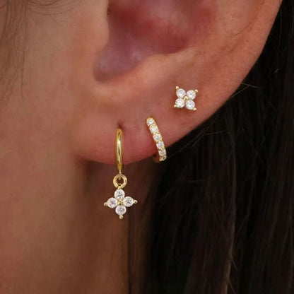 Mariana – Set de Tres Pendientes con Zirconia