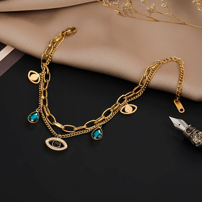 Cris – Pulsera Doble Capa Cadena Gruesa